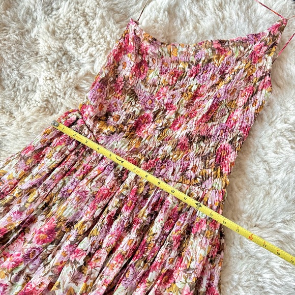 💋SOLD💋🪷🍧DÔEN ‘Felicity’ Silk JARDIN DU PALAIS Smocked Backless Dress XS✨ - Picture 9 of 17